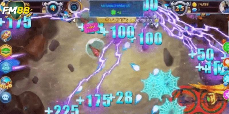 Người chơi nhập mức cược, chọn súng và khai hỏa để săn cá